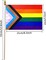 Progress Rainbow Gay Pride Flags Set on Wood Stick – Mini Hand-Held LGBTQ+ Inclusive Flags (5x8 Inch, 20-Pack)